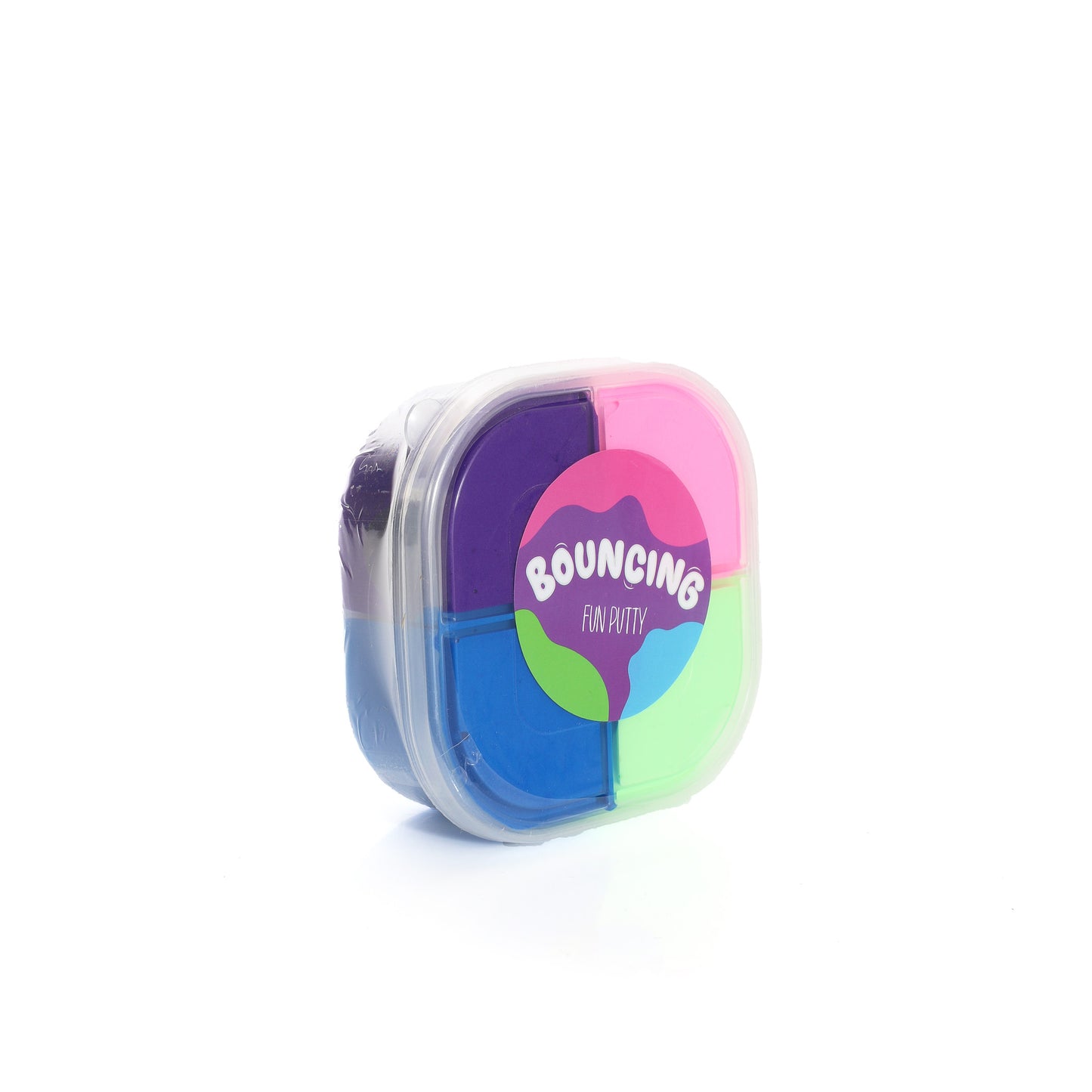 8.5x3.3cm APPROX 60g WEIGHT TUB OF 4 TONE COLOUR BOUNCING PUTTY