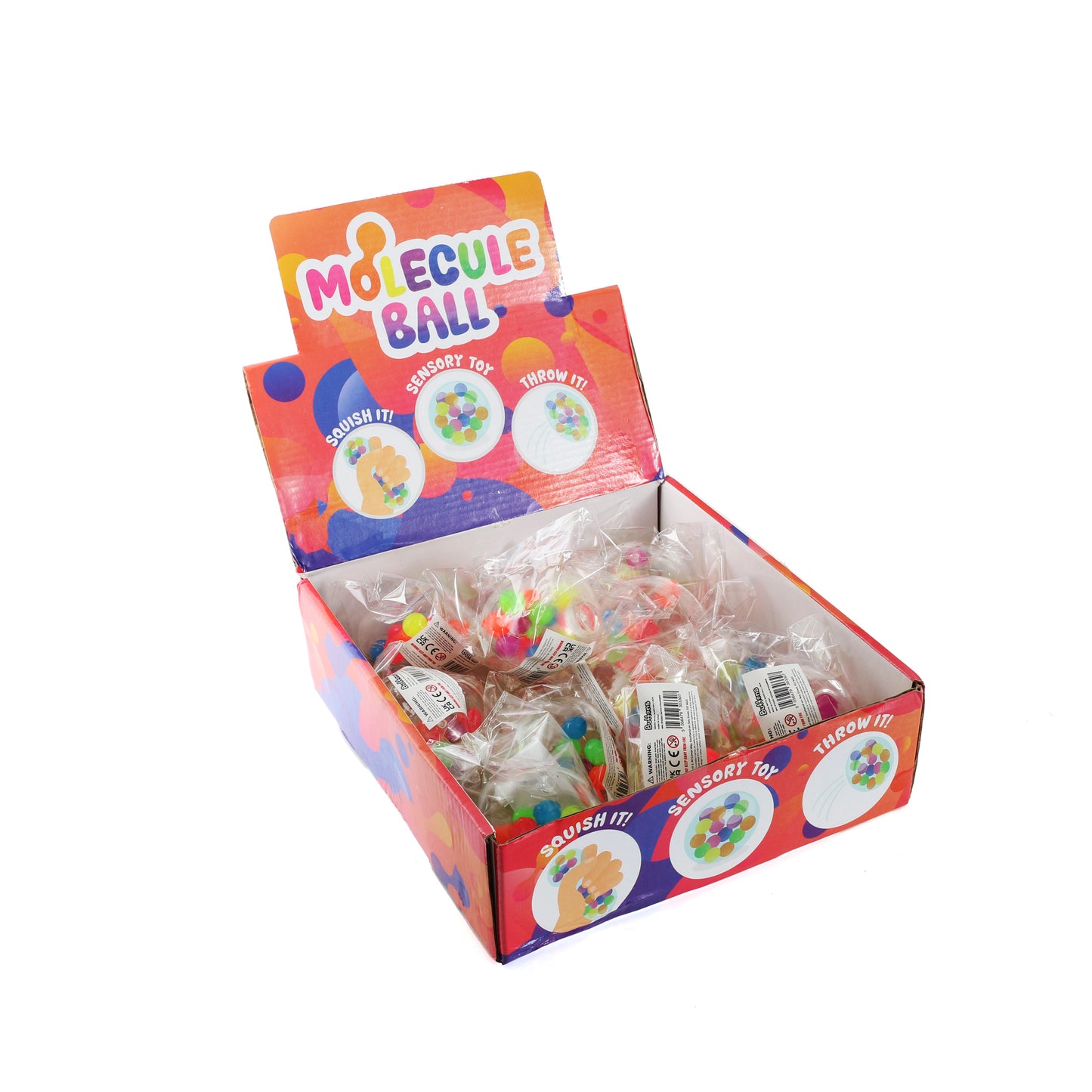 SQUISH BALL WITH COLOURED BEADS