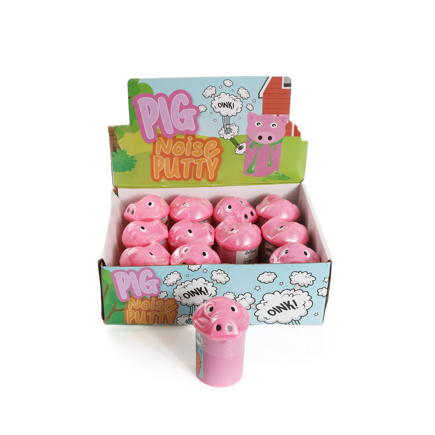 PIG NOISE PUTTY. SIZE OF TUB IS 8x5.5cm